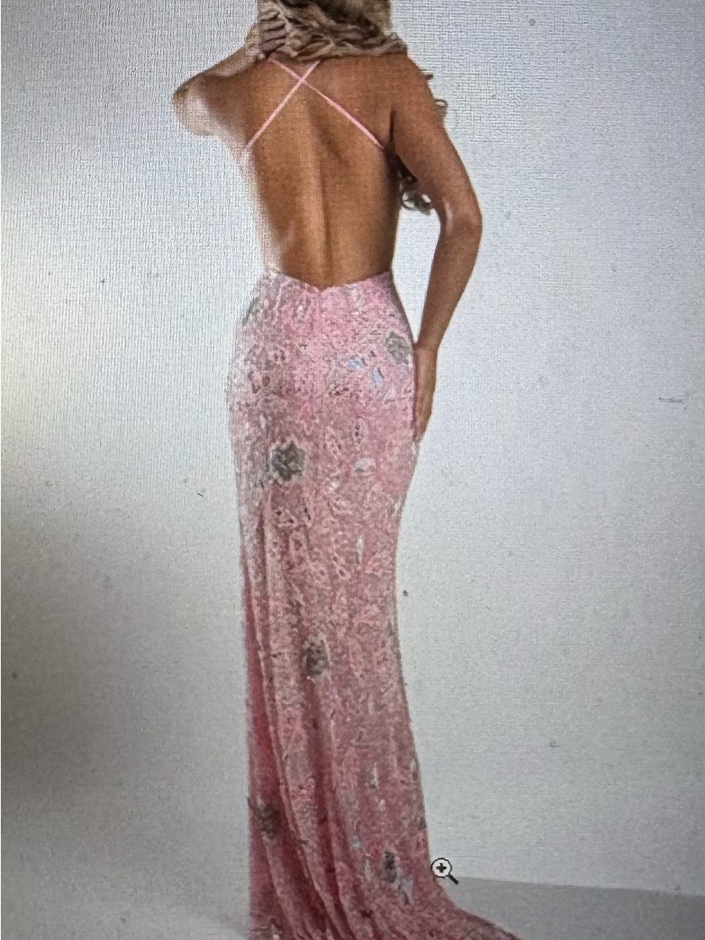 Pink Sequin Side-Slit Prom Gown by Jasz Couture , size 2 - Picture 3 of 9